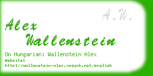 alex wallenstein business card